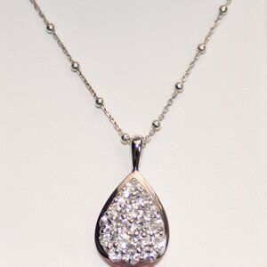 White Topaz Necklace 24"